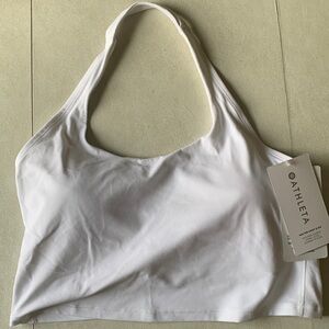 NWT - Athleta White Halter Top - Size Large